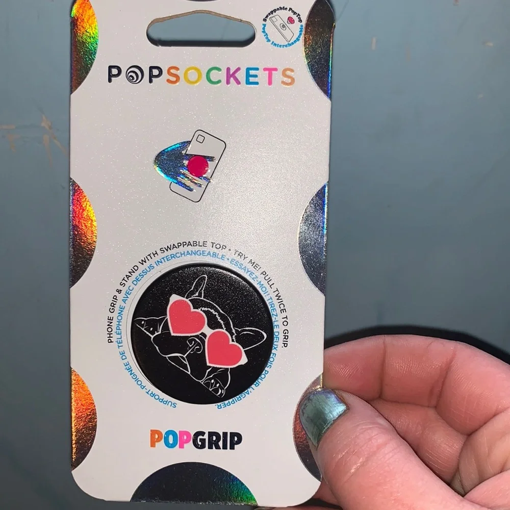 Swappable PopGrip Boston Terrier Love NIP